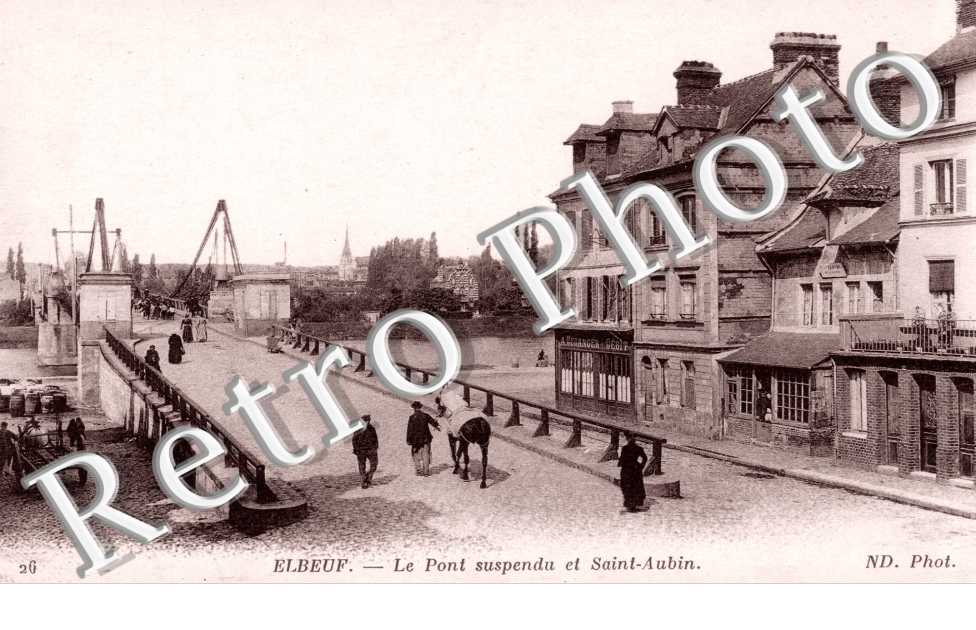 Pont suspendu et Saint Aubin
