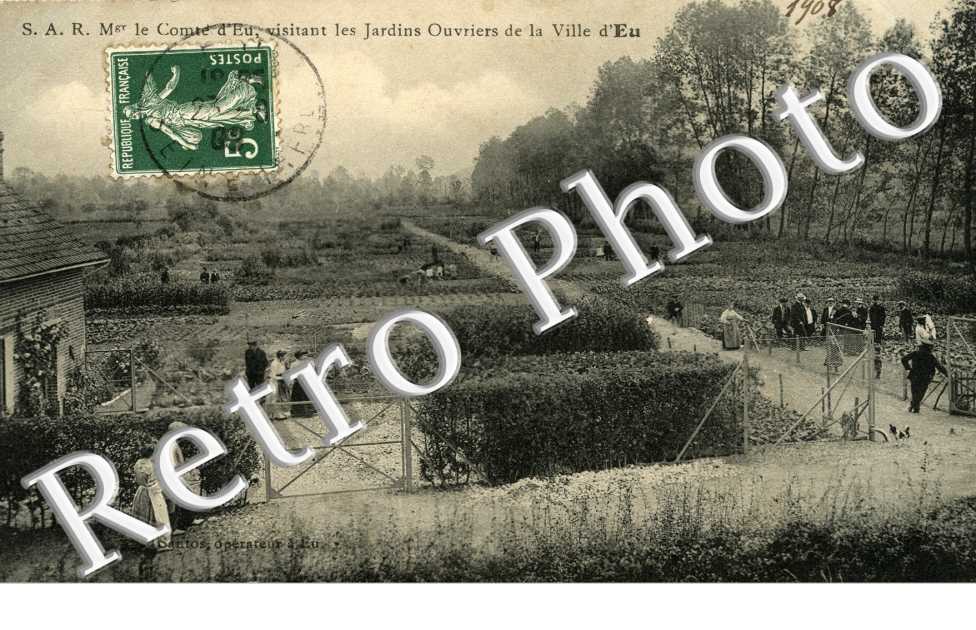 SAR le comte d'Eu visitant les Jardins ouvriers