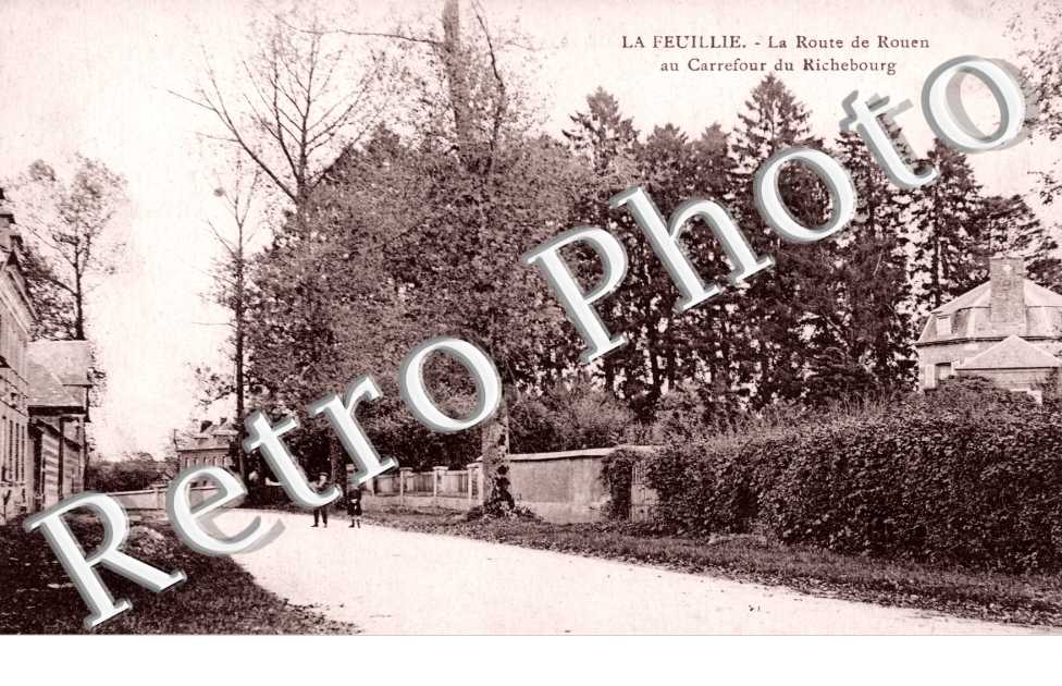 la route de Rouen au carrefour du Richebourg