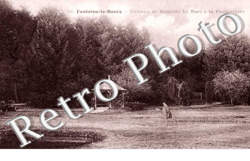 Château de Gouville, le parc à la Pisciculture  (1906)
