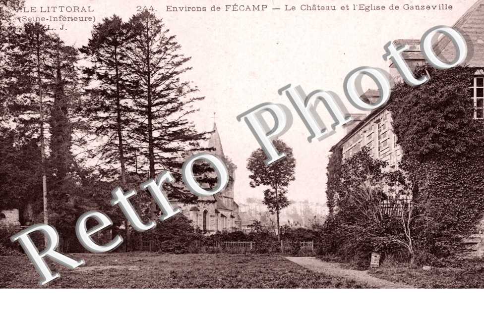le Chateau et l'Eglise de Ganzeville