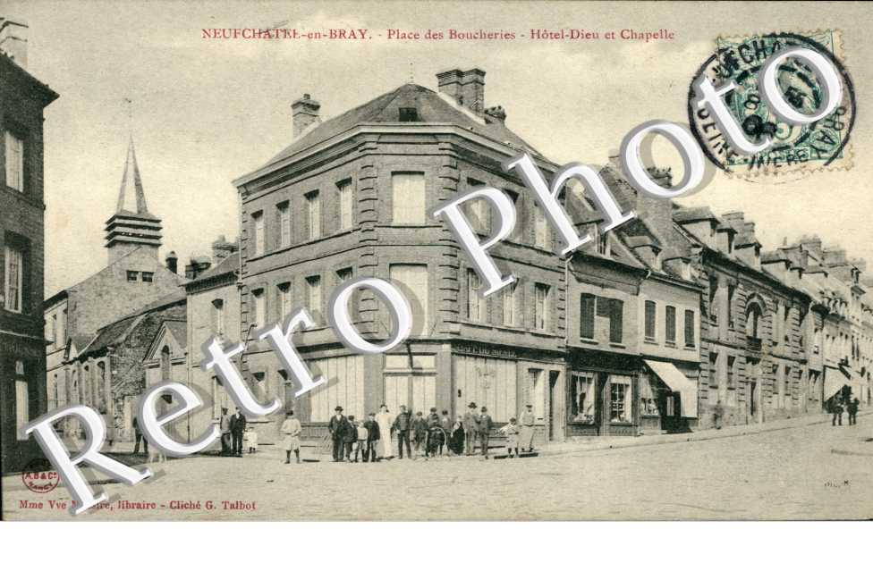 la Place des Boucheries, l'Hotel-Dieu et la Chapelle
