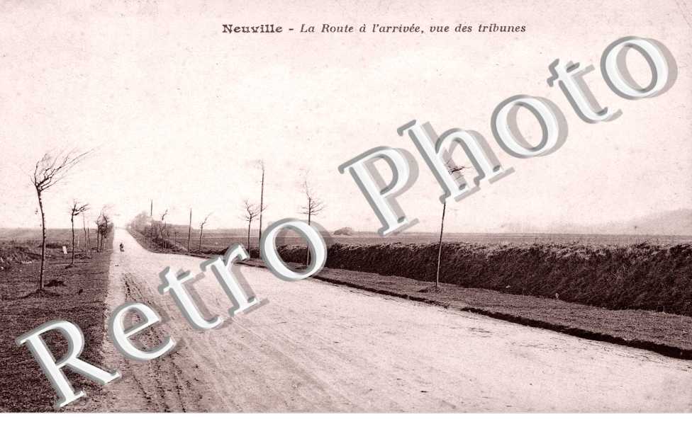 la route a l'arrivee, vue des tribunes