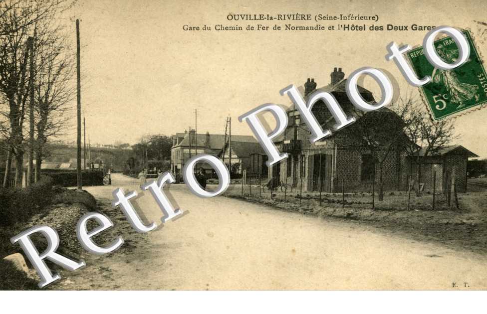 Gare du chemin de fer de Normandie et l'hotel des deux gares