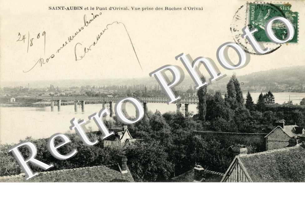 Saint Aubin et le pont d'Orival