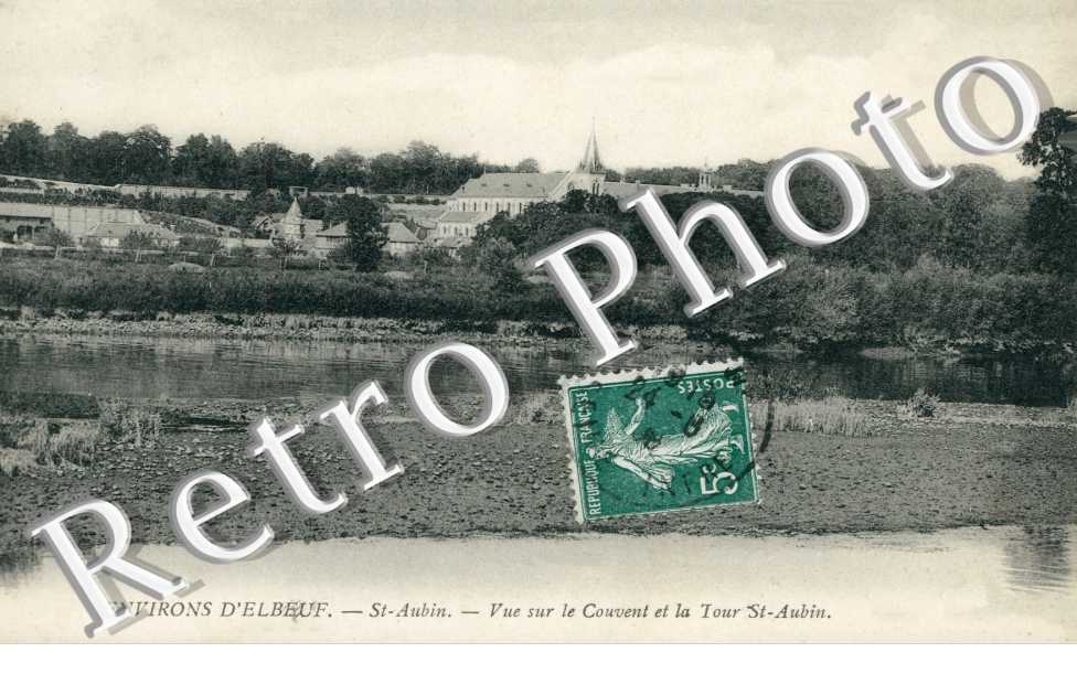 vue sur le couvent et la tour Saint-Aubin (1908)