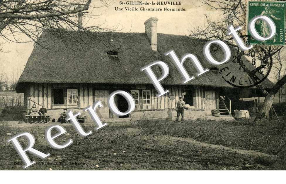 Une  vieille chaumiere  normande