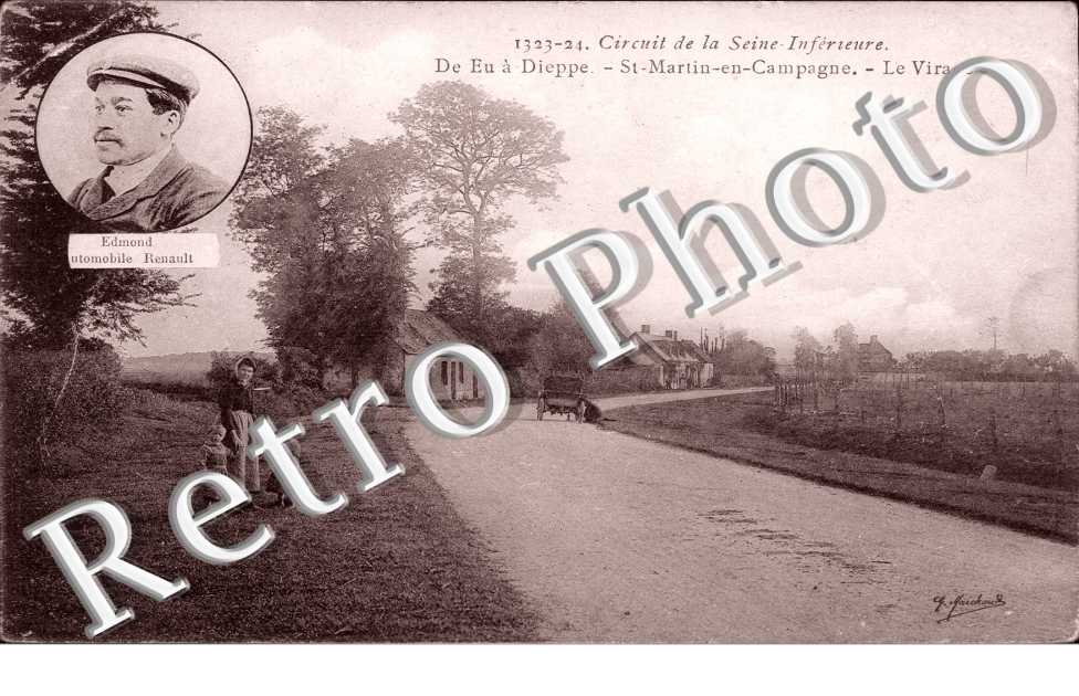 le Circuit de la Seine Inferieure, De Eu a Dieppe, Saint-Martin-en-Campagne, le Virage
