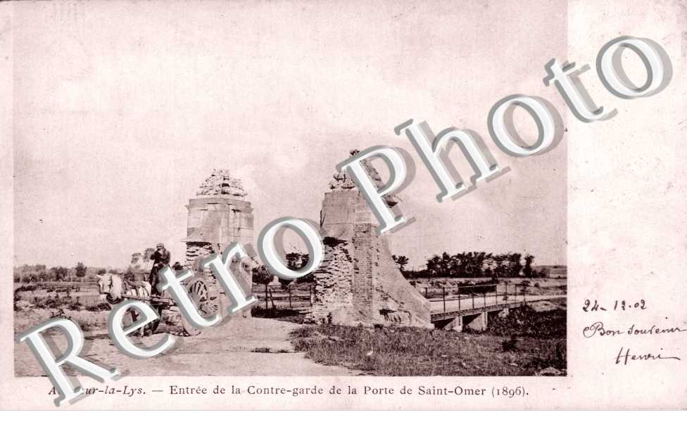 entree de la Contre Garde de la porte de Saint Omer  en 1896