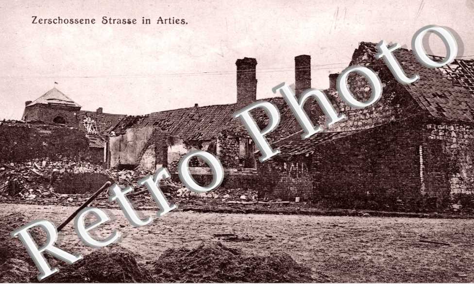 zerschossene strasse