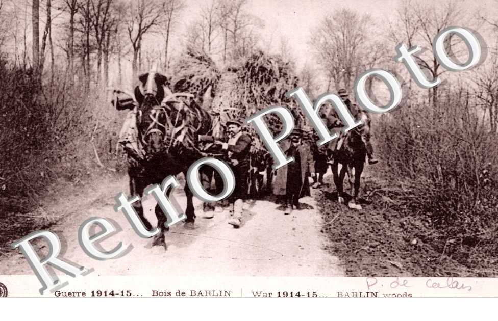 bois de Barlin, ravitaillement de fourrage