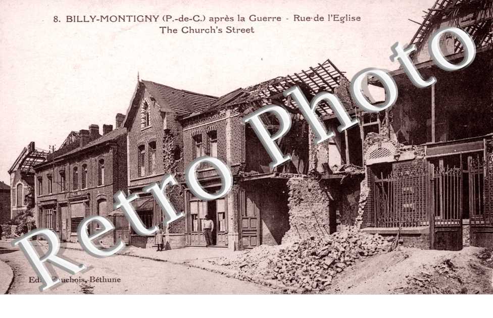 rue de l'eglise apres la guerre