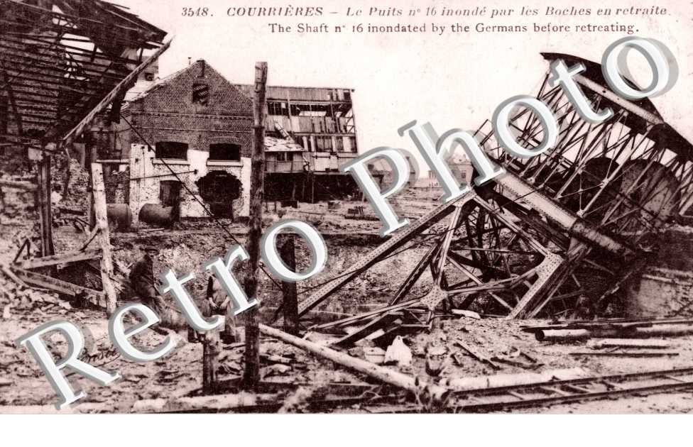 le puit n ° 16 inonde par les boches en retraite