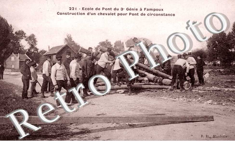 construction d'un chevalet pour pont de circonstance