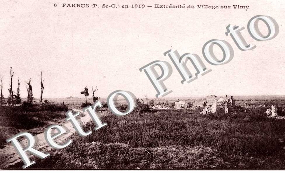 en 1919, extremite du village sur Vimy