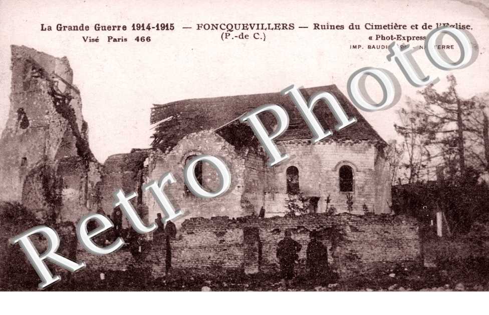 les ruines de l'eglise et du cimetiere