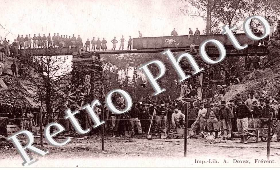 Le Pont du Marais en voie de construction 17 octobre 1914