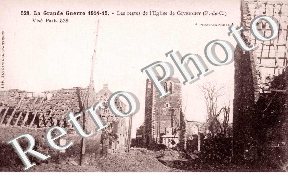 les restes de l' eglise de Givenchy