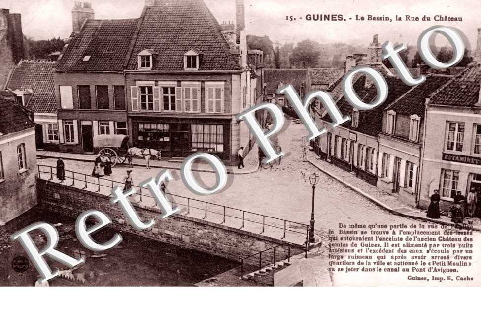 le bassin, la rue du Chateau