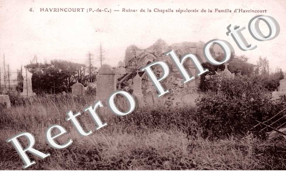 ruines de la chapelle sepulcrale de la famille d'Havrincourt