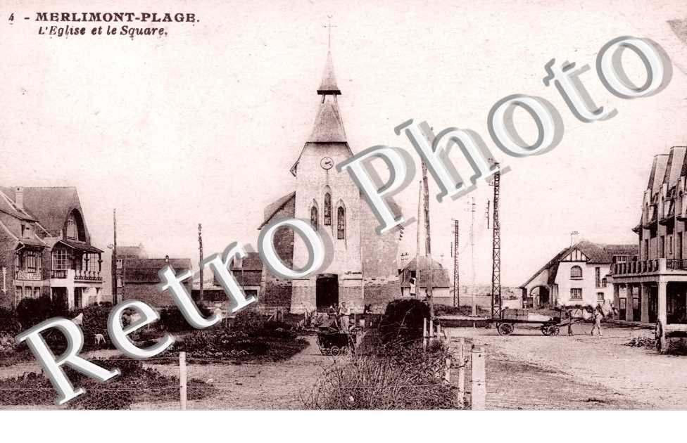 Merlimont-Plage, l'Eglise et le Square