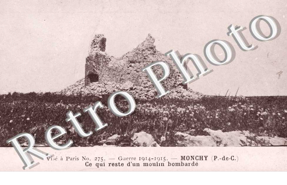 Ce qui reste d'un moulin bombarde