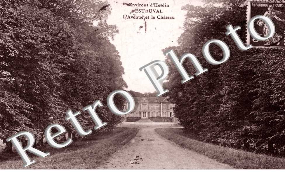 ESTRUVAL l'avenue et le chateau