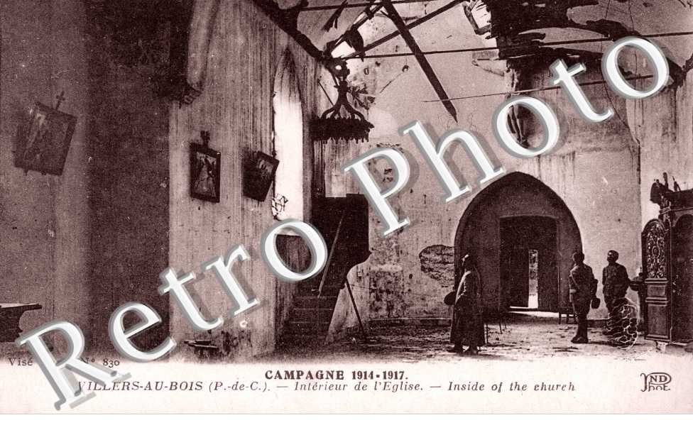 Guerre 1914-1917 interieur de l'eglise