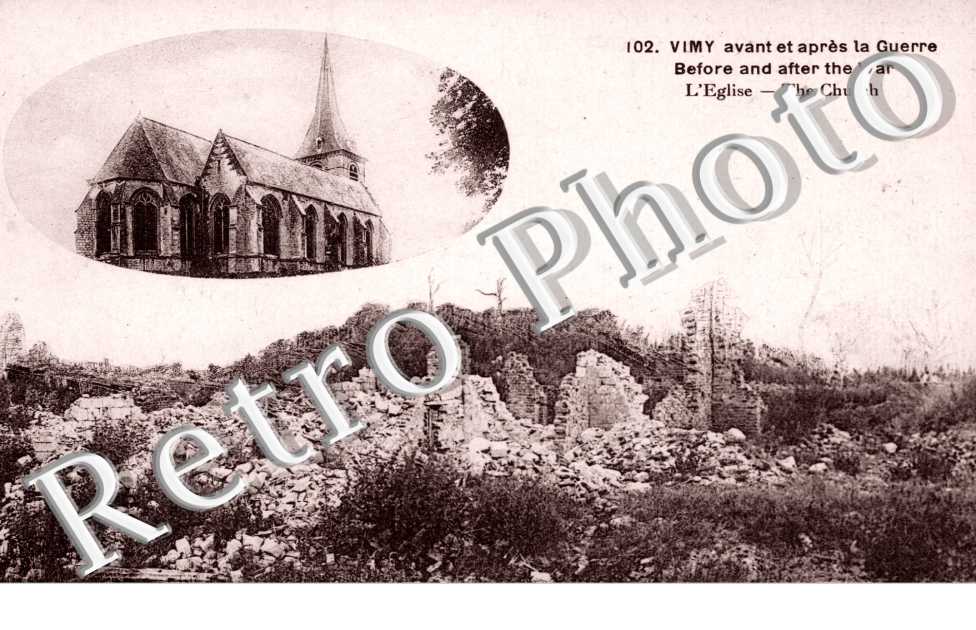 Eglise avant et apres la Guerre