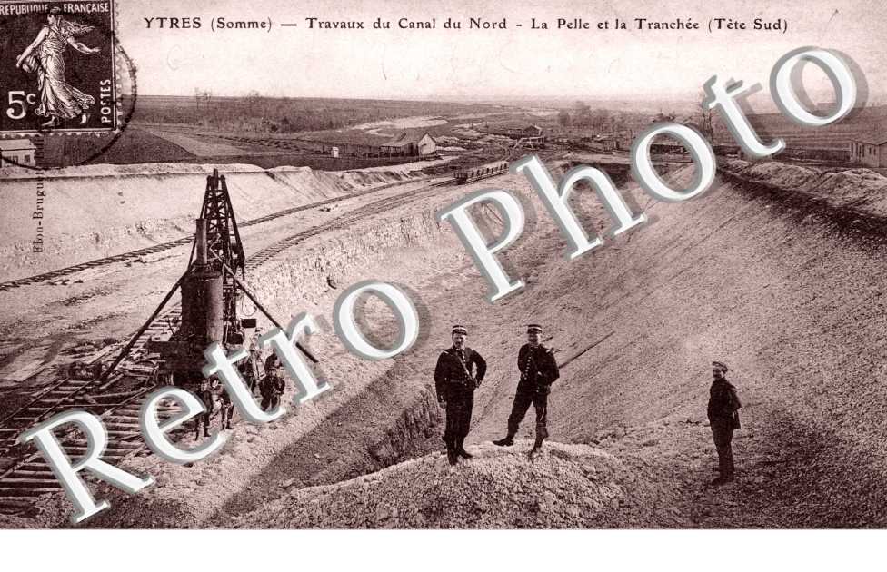 Travaux du canal du Nord - la pelle et la tranchee