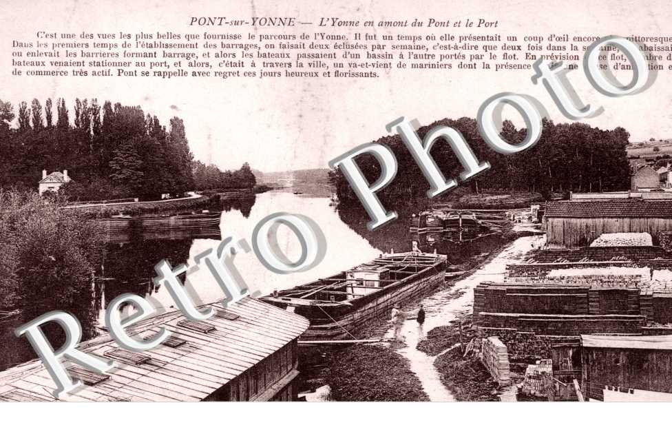 Yonne en amont du Pont et le Port