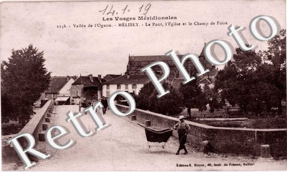 le pont, l'eglise et le champ de foire
