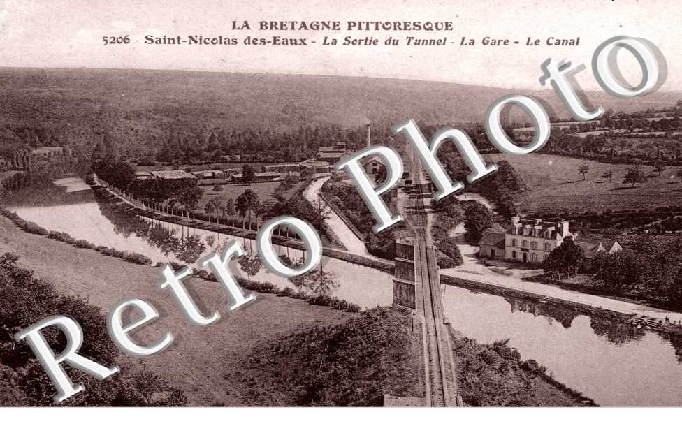 Saint-Nicolas-des-Eaux, la Sortie du Tunnel, la gare, le Canal