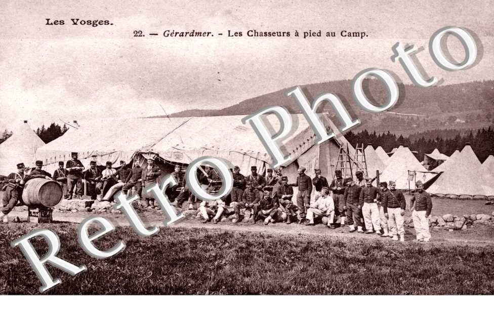 Les Chasseurs a pied au camp