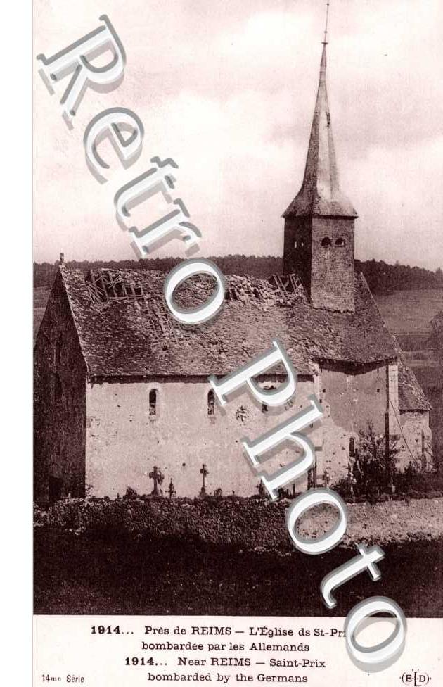 L'Eglise bombardée par les allemands