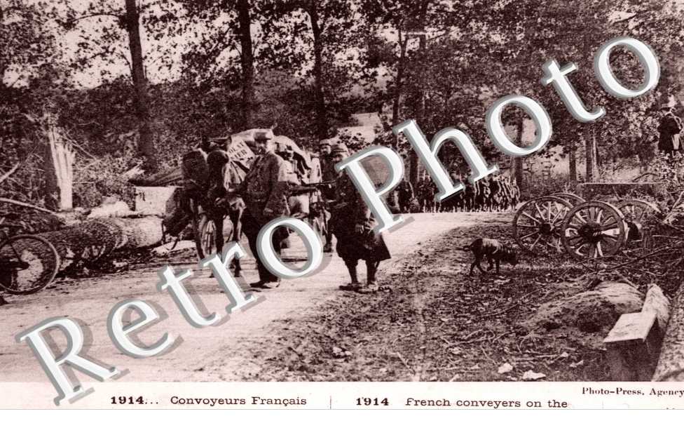 1914, connvoyeur francais sur la route de Saint-Prix