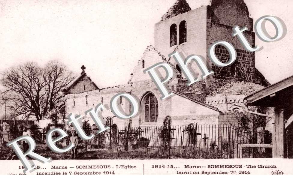 l'eglise incendiee