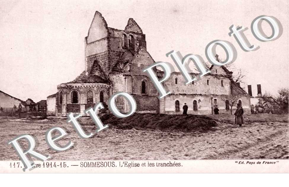 l'eglise et les Tranchees