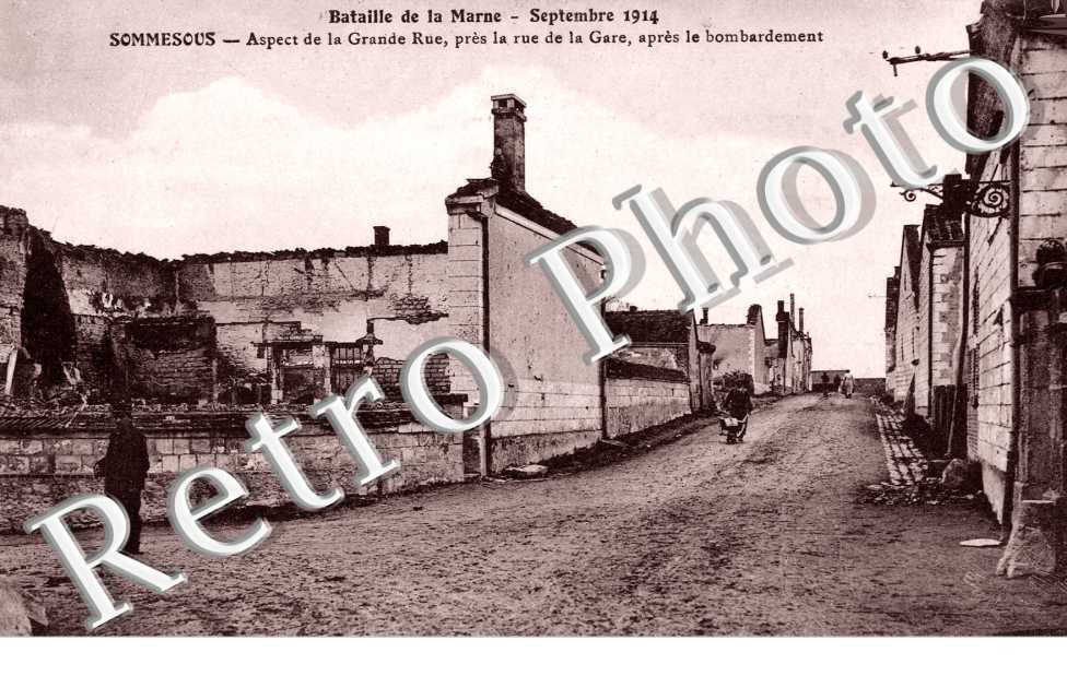 Grande rue apres le Bombardement