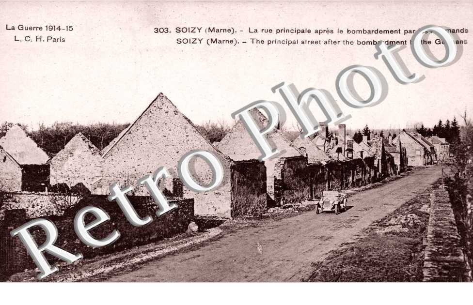 rue principale après le Bombardement