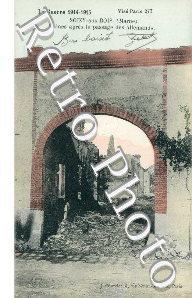 Ruines après le passage des Allemands