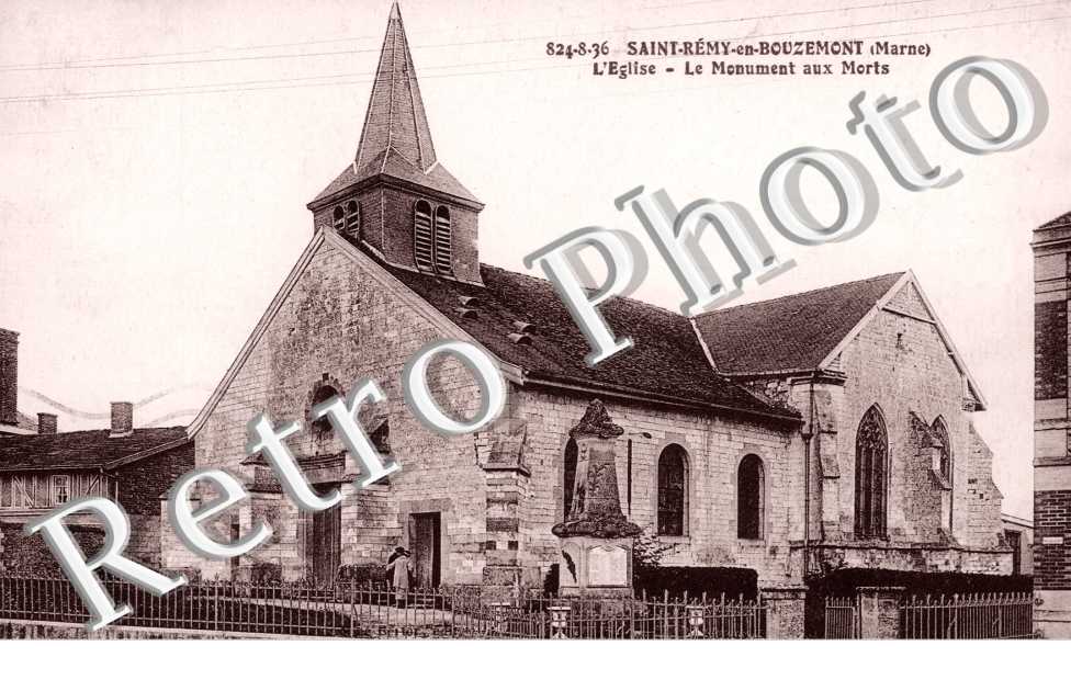 l' eglise, le monument aux morts