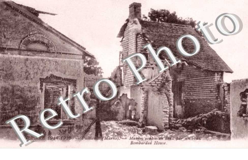 Maison coupée par un obus en 1916