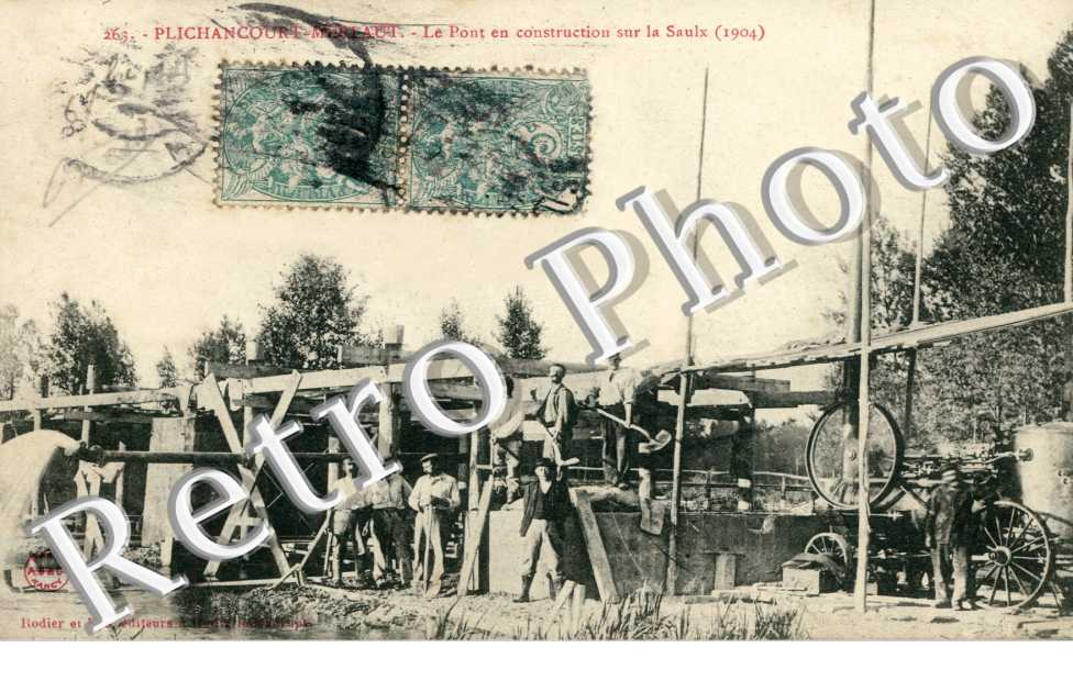 Pont en construction sur la Saulx