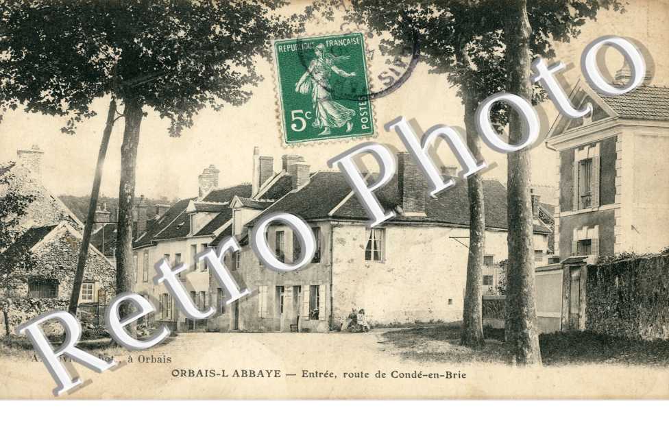 Orbais l'Abbaye, Entree Route de Conde en Brie
