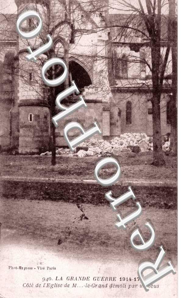 Eglise detruite par un obus