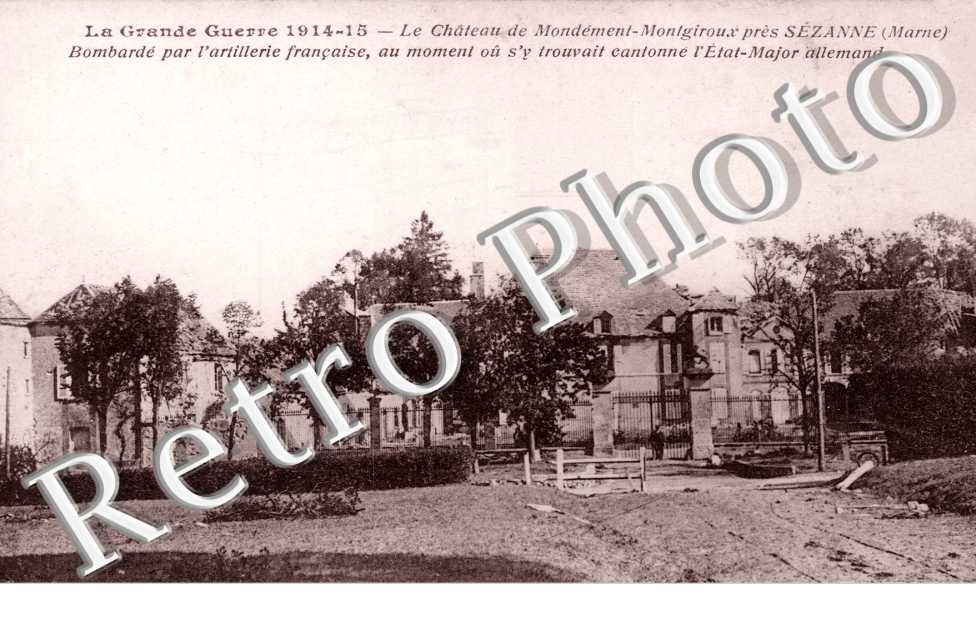 Le Chateau bombardé par l'Artillerie Française