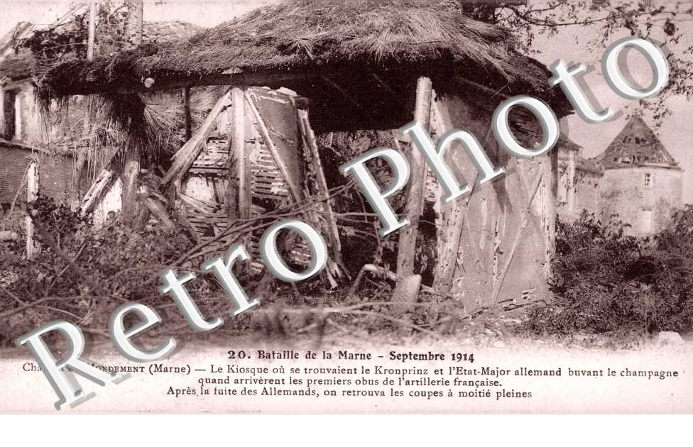 Le Kiosque ou se trouvaient le Kronprinz et l'Etat Major Allemand