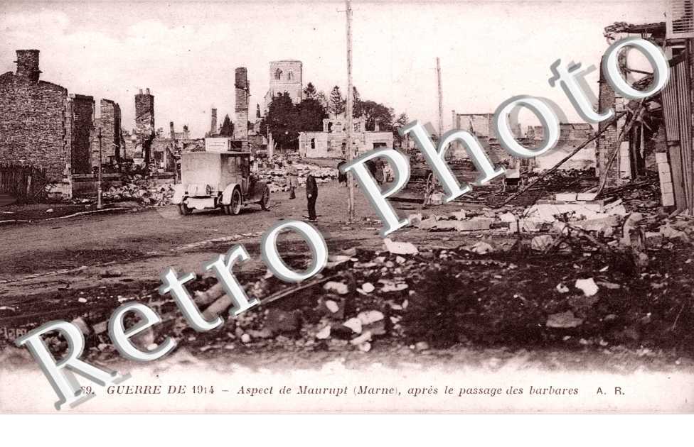 Aspect de Maurupt, apres bombardement 