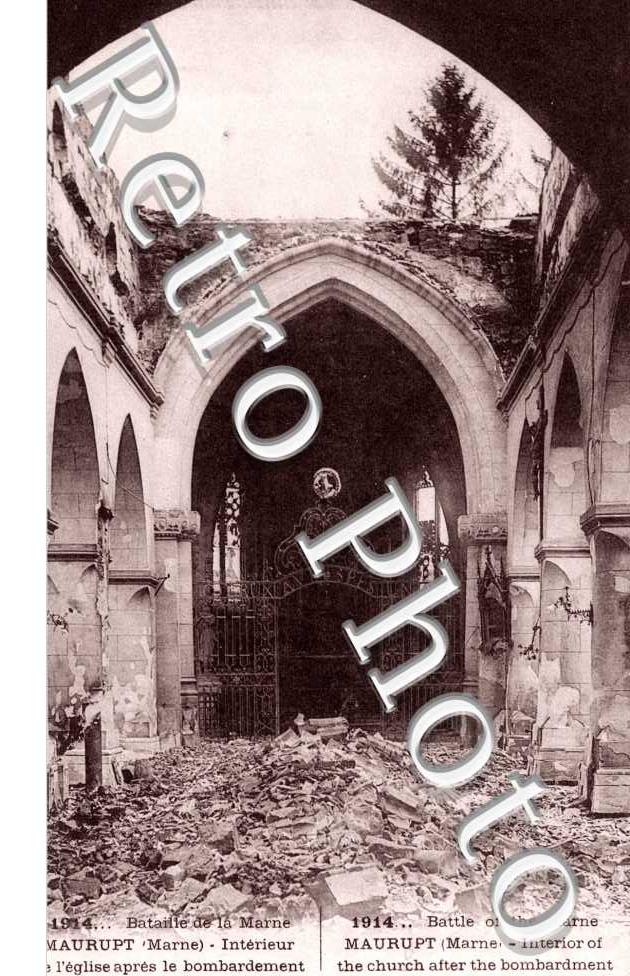 eglise apres bombardement